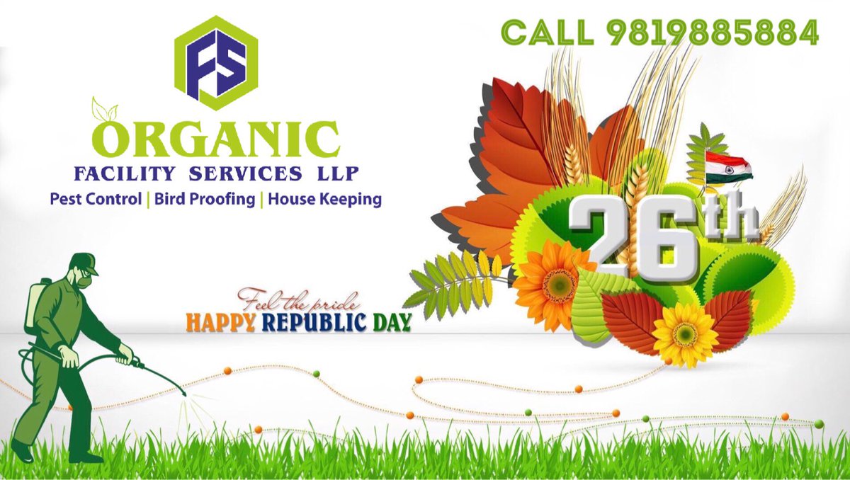 LlpOrganic's tweet photo. Happy Republic Day ๐ฎ๐ณ๐ฎ๐ณ๐ฎ๐ณ#HerbalPestControl
#EcoFriendlyPestControl
#AnimalFriendlyPestControl
#NonToxicSafePestControl
#PestFreeHome #expertservice #InspectionPestProblem
#OrganicCockroachesService
#OrganicTermiteService
#OrganicRodentService
#OrganicBirdProofingService https://t.co/cTfLpntXdS