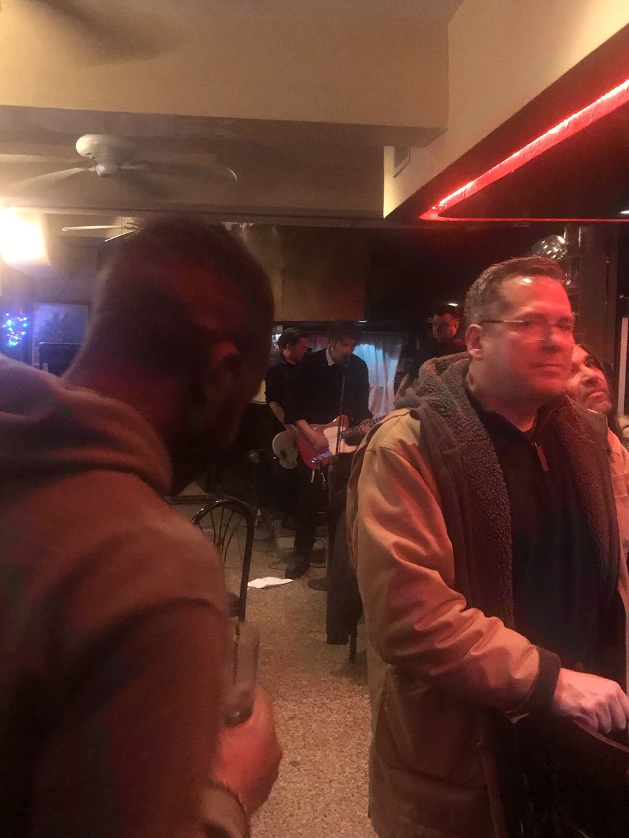 amyvirshup's tweet photo. So after ⁦@NYTTravelShow⁩ I ended up in a Hell’s Kitchen bar seeing a band called The Piggies. That’s life in #NYC https://t.co/5dl9OiR6uF