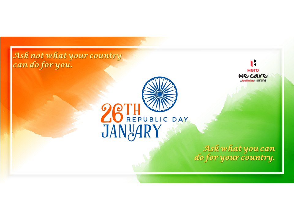 The entire <a href="/HeroMotoCorp/">Hero MotoCorp</a> family wishes you a Happy Republic Day!
