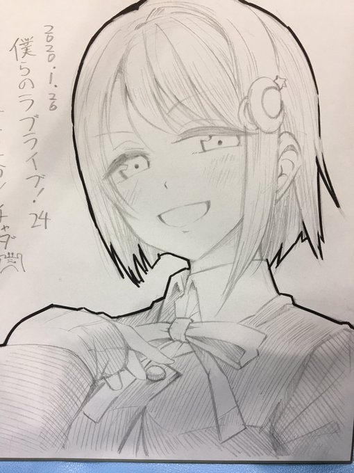 アフター用の色紙描きましたかすみんおめでとー 
