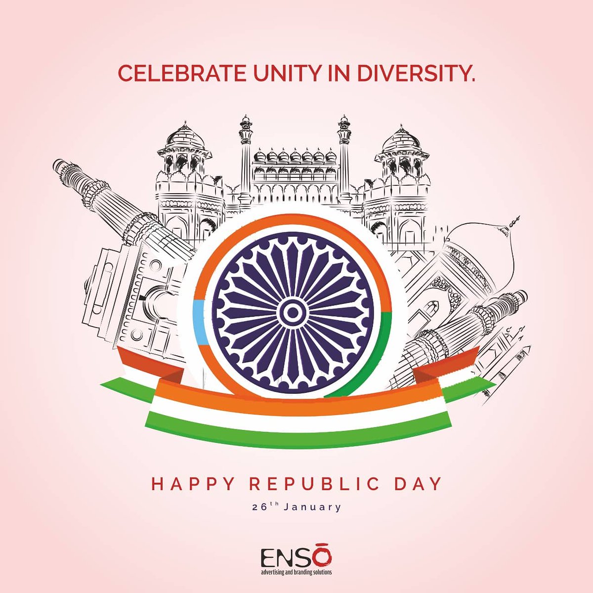 Ensoadvertising's tweet photo. Team #Enso wishes everyone a #HappyRepublicDay.
.
#BrandingSolutions #Advertising #Branding #SocialMedia #socialmediamarketing #socialmediaagency #digitalmarketing #CreativeAgency #TopicalMarketing #MomentMarketing #AdAgency #Republicday #republicday2020 #India #unityindiversity https://t.co/E5YOCldpsf