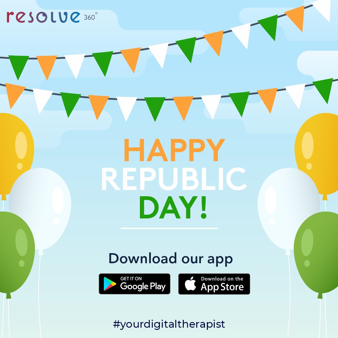 resolve3601's tweet photo. Do some things beyond your expectations, stop ignoring your problems and find a solution to fight with them @resolve360. HAPPY REPUBLIC DAY 🇮🇳 #Resolve360 #YourDigitalTherapist #HappyRepublicDay #healthmind #heathcare #digitaltherapy #healthapps #fitness #healthyhabits https://t.co/lHv2VNb3y4