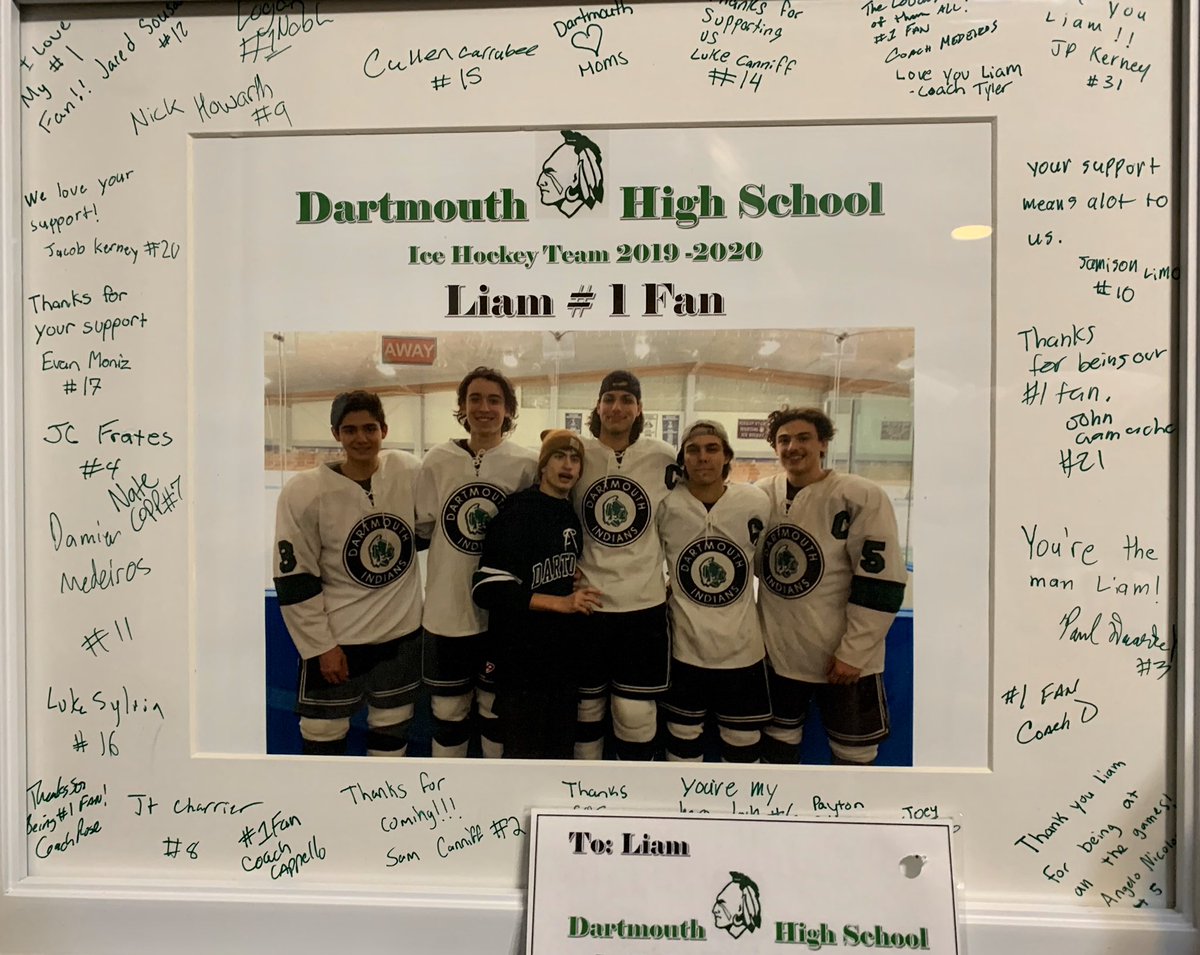 kathleen1973's tweet photo. This team💚Liam has been following @HockeyDartmouth for several years, He’s such a fan!  This group of young men have been so thoughtful!  Liam is so appreciative of your friendship🏒💚, and so are we.@cappello1965 @BigGreenSports @DartmouthPS https://t.co/uuttdkSlb9
