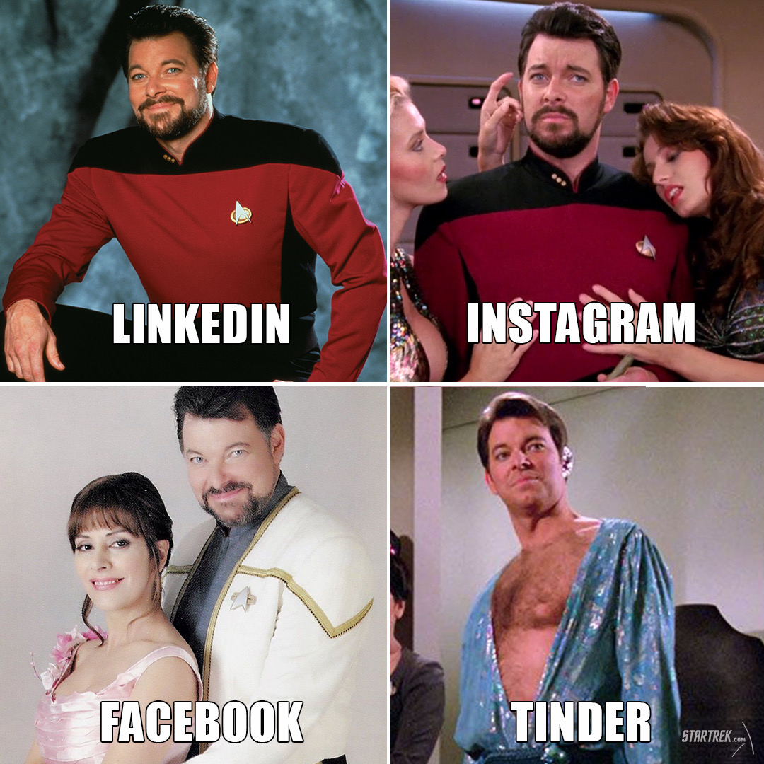 K Tempest Bradford Guys Guys Someone Send Me The Riker Linkedin Facebook Instagram Tinder Meme Not The One Where It S All Just Tinder The Other One