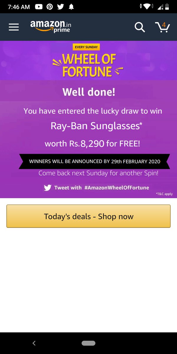 stark4098's tweet photo. #RepublicDay2020 #WheelOfFortune 
#AmazonPrime 
#rayban https://t.co/tsc6ur5JVE