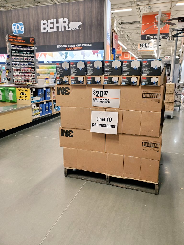 epicwithin1's tweet photo. Come get your N95 rated respirator mask at  your local Home Depot 1840  #Coronaviruscovered #coronavirus @Jaime_HD_D25
@THD_SCombs @THD_Doug @SueThd @Jeremykennedya1 https://t.co/lvdkRuQ1iL