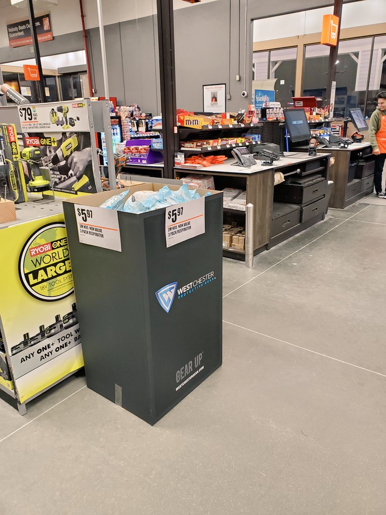 epicwithin1's tweet photo. Come get your N95 rated respirator mask at  your local Home Depot 1840  #Coronaviruscovered #coronavirus @Jaime_HD_D25
@THD_SCombs @THD_Doug @SueThd @Jeremykennedya1 https://t.co/lvdkRuQ1iL