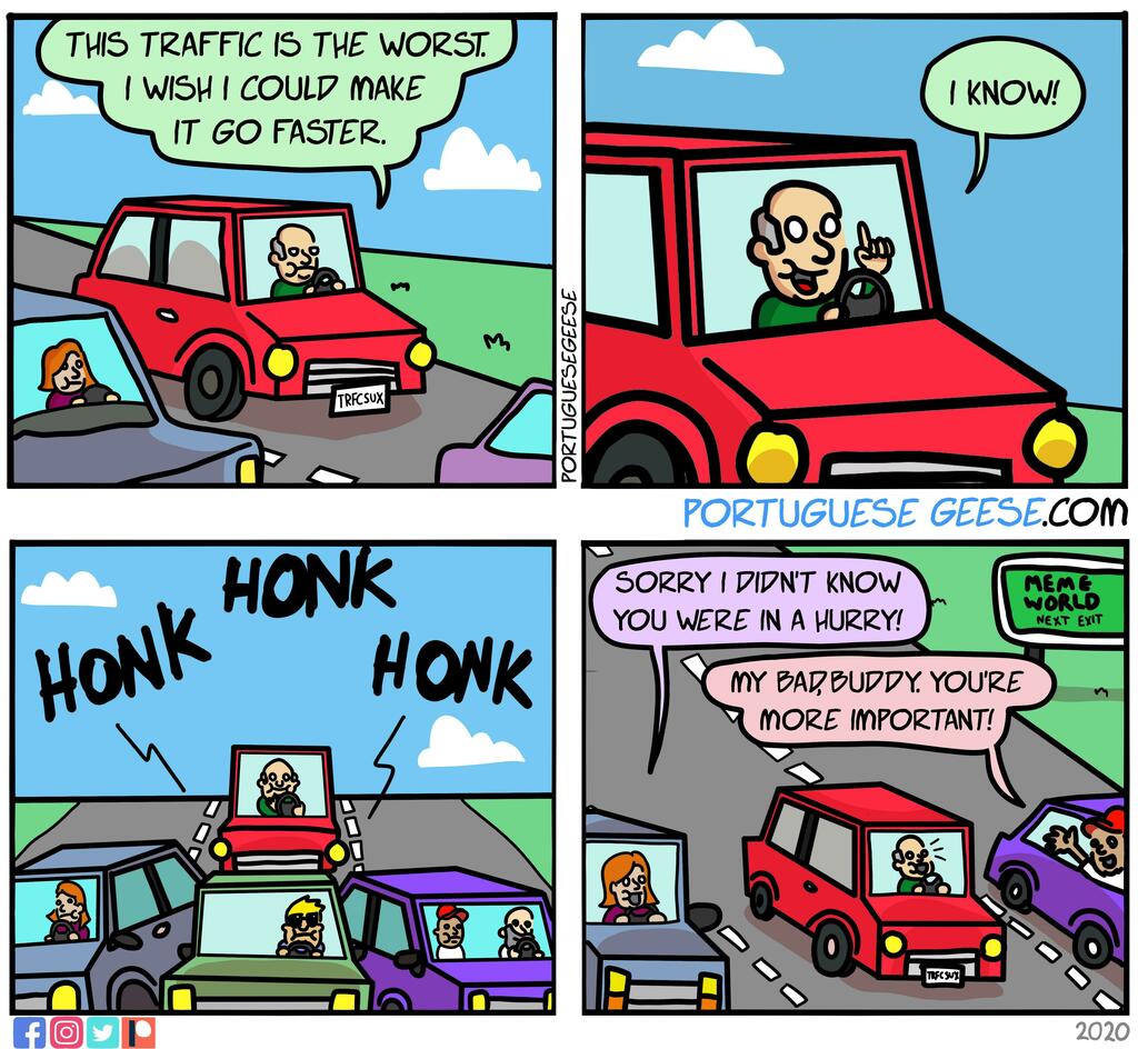 "Traffic Sux" (via Armpit_Penguin on Reddit)