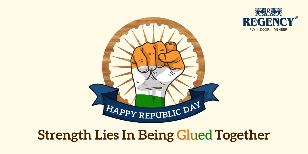 RegencyPly's tweet photo. Celebrating the bond that unites us in diversity. Team Regency wishes you a #HappyRepublicDay.
#RegencyWoodPanel #RegencyPly
.
.
#RepublicDay #RepublicDay2020 #71stRepublicDay #Ply #WoodenPly #Wood #FlushDoors #Veneers #BirchPly https://t.co/AbFw4tAQTo