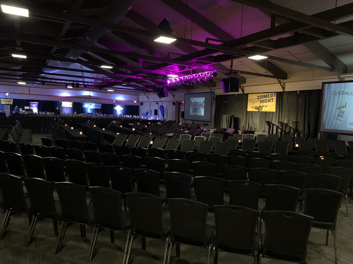 Whitehorse Team BMO out our community tonight getting ready to volunteer &amp; scan in almost 500 people  for Ride For Dad Comedy Night 😁 <a href="/rotaryprezlee/">Stephen Lee</a> <a href="/LynnGao11/">Lynn Gao</a> 💰💰💰raising money for prostate cancer research and awareness ...lots of laughs 😛 #proudtoworkatbmo