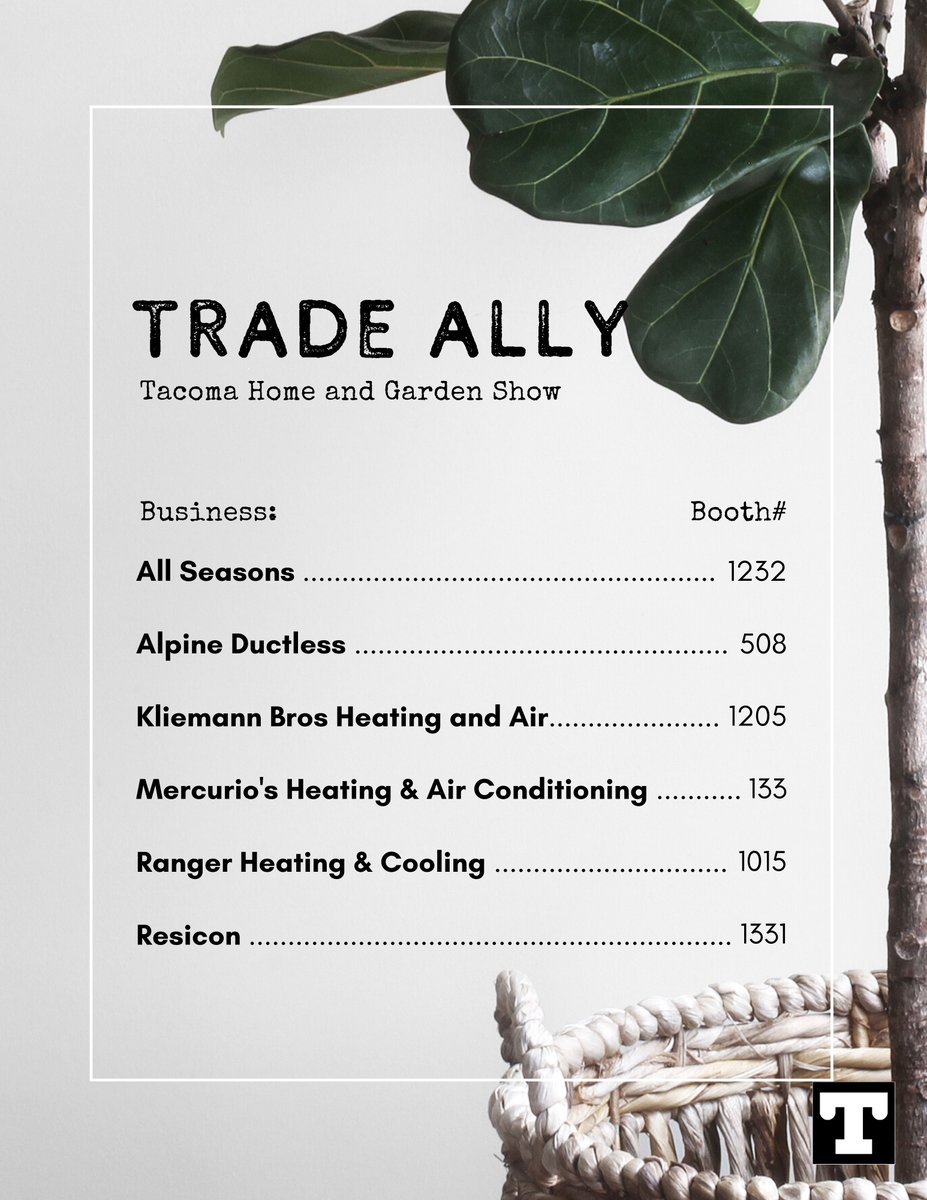 THREE THINGS YOU NEED FOR THE <a href="/TacomaHomeShow/">Tacoma Home + Garden Show</a> THIS WEEKEND!

1. This $2 off coupon: bit.ly/TacomaHomeShow

2. Our Trade Ally quick guide, so you talk to the right people about the latest rebates!

3. A FREE LED light bulb at the All Seasons booth, while supplies last!