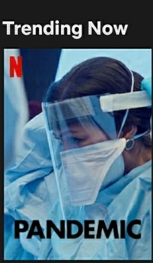 With the coronavirus scare going on it's interesting what is trending on Netflix #coronarovirus #pandemic #trendingonnetflix