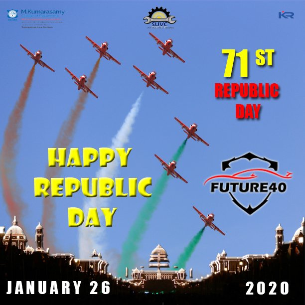 suvcmkce's tweet photo. #RepublicDay2020 #RepublicDayIndia #RepublicDay #Constitution #ConstitutionofIndia #JaiHind #india #HappyRepublicDay2020 #Happy_Republic_Day 

Follow us for more updates.
@suvcmkce

#Future40 #suvc #suvcmkce @SUVC18 #ElectricVehicles #SOLAR #solarpanels #solarcar #mkce https://t.co/6V7ZexHYeC