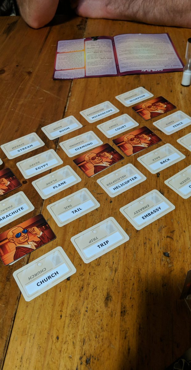 HuntressRed's tweet photo. Girls vs Boys! The ladies are winning!!! Suck it @JackroyalTV 

#codenames #familynight #redvsblue https://t.co/sXatmj0N4k
