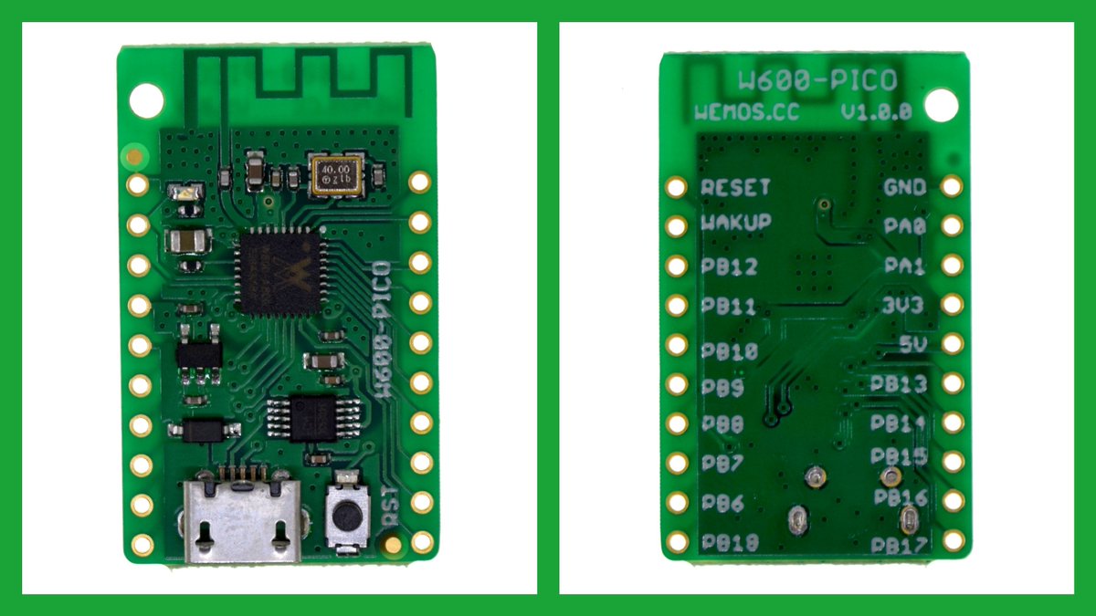 W600chip's tweet photo. WEMOS W600-PICO
ℹ️ About https://t.co/hVDzRr0K7V
📐 Schematic https://t.co/igP8e1zoG8
📏 Dimensions https://t.co/ucbwEfCng0
🐍 @MicroPython https://t.co/0zIzQRFHjk

#W600 #WiFi #IoT https://t.co/7Pk8VWn2Yl
