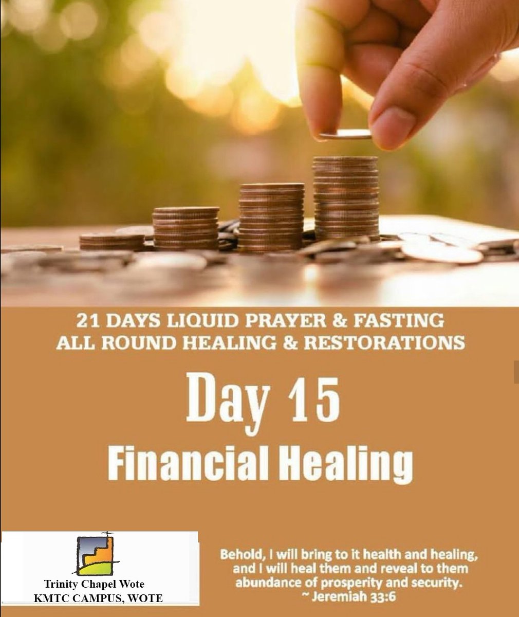 TCWote's tweet photo. Day 15: Prayers and Fasting
Financial Healing.

#21DaysWithGod
#GrowingDeepReachingWide
#GrowDeepToReachWide https://t.co/WbjLXJfb8v