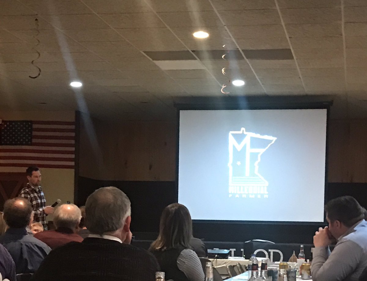 priortotheplate's tweet photo. Great night listening to @farmmillennial at McLeod County Corn &amp; Soybean Growers banquet!  @mncorn @MNSoybean #priortotheplate https://t.co/Q5RKFLkztZ