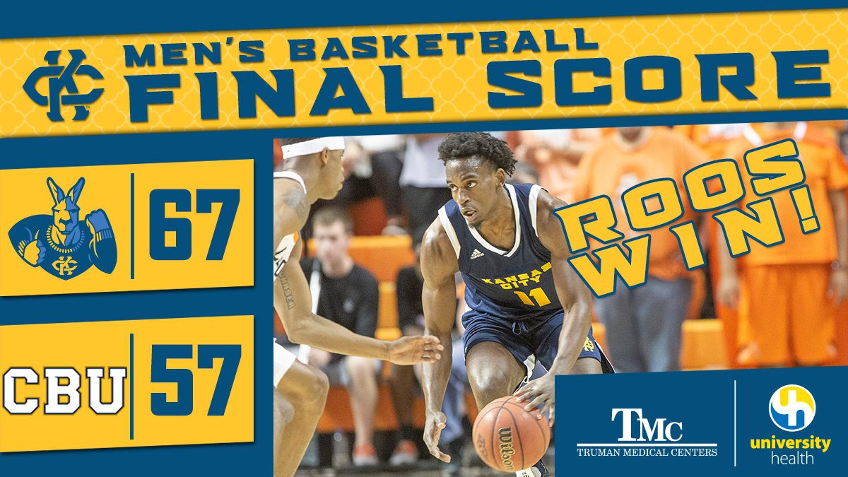 Kansas City Men's Basketball (@kcroosmbb) on Twitter photo FINAL | Back in the 𝙒𝙄𝙉 column 😬 Season high 16 points for <a href="/TheRealFranck/">Franck Kamgain</a> in the big win over second-place CBU 👌
#ROOUP | #KCRoos | #DeclareKC | #KCcommitted FINAL | Back in the 𝙒𝙄𝙉 column 😬 Season high 16 points for <a href="/TheRealFranck/">Franck Kamgain</a> in the big win over second-place CBU 👌
#ROOUP | #KCRoos | #DeclareKC | #KCcommitted