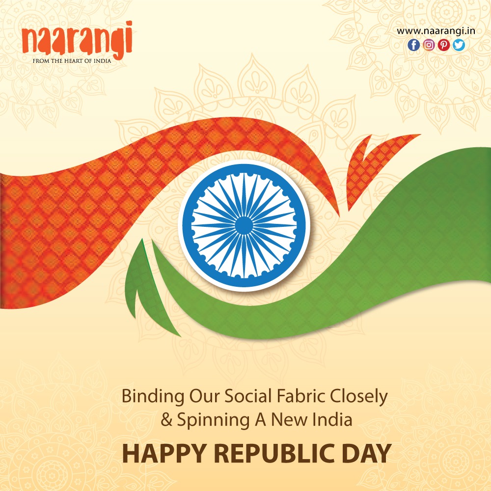 NaarangiCrafts's tweet photo. @NaarangiCrafts wishes you all a very happy #republic day. 

#republicday #republicday2020 #HappyRepublicDay #RepublicDayIndia #India #indian #IndianRepublicDay #NewIndia #wishes #republic #rights #nation #JaiHind 
#71stRepublicDay #ProudlyIndian #26thJanuary #naarangicrafts https://t.co/mwh1x1FNdv