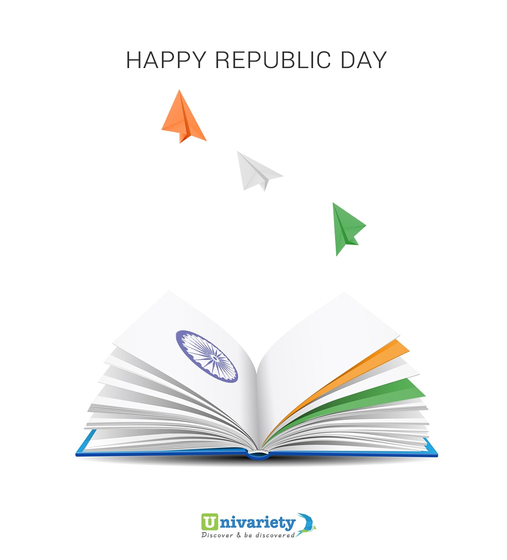 Univariety's tweet photo. Thank you for being active contributors to the development of our nation.Let's keep the spirit of Republic Sovereign growing, &amp; together, walk towards a better tomorrow. 
#HappyRepublicDay!

#republicday2020 #republicindia #ProudNation #ProudIndia #univariety #LearnWithUnivariety https://t.co/ktzS8FlHPW