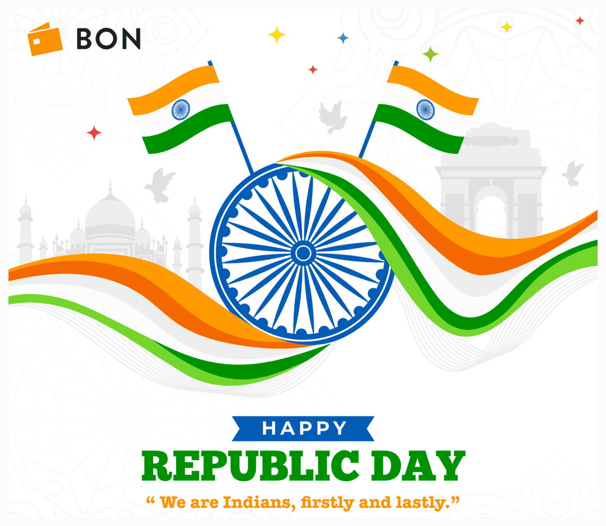 theboncredit's tweet photo. Wishing peace and happiness around. A Happy Republic Day!! #RepublicDayIndia #26thJanuary #Indian #fintech #credit https://t.co/UncAl23hWY