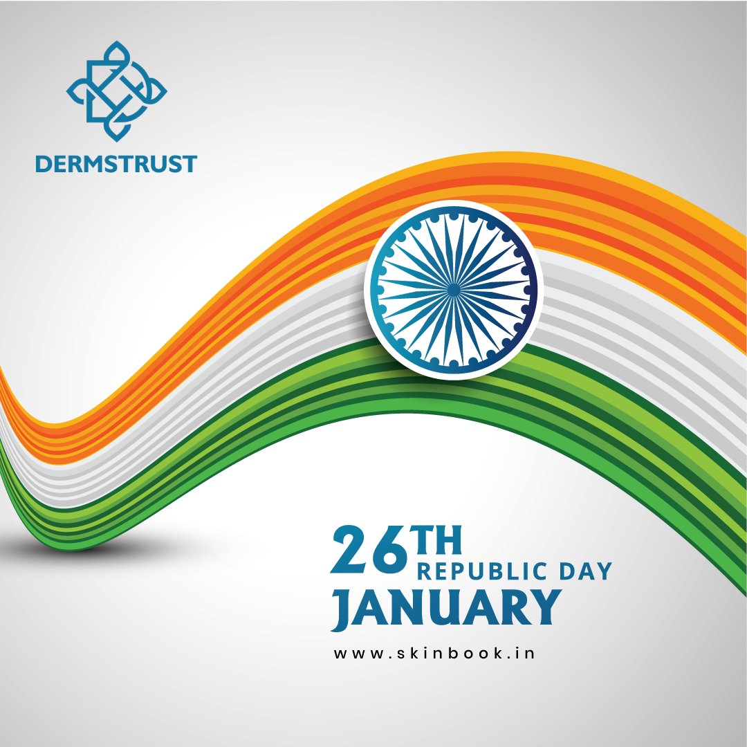 dermstrust's tweet photo. With freedom in the mind, strength in the words, pureness in our blood, pride in our souls, zeal in our hearts. Let’s salute our India on Republic Day. Happy Republic Day!

#HappyRepublicDay #Constitution #RepublicIndia #HealthySkin #Skinbook #Dermstrust #skincare https://t.co/ZvXSHw4jyb