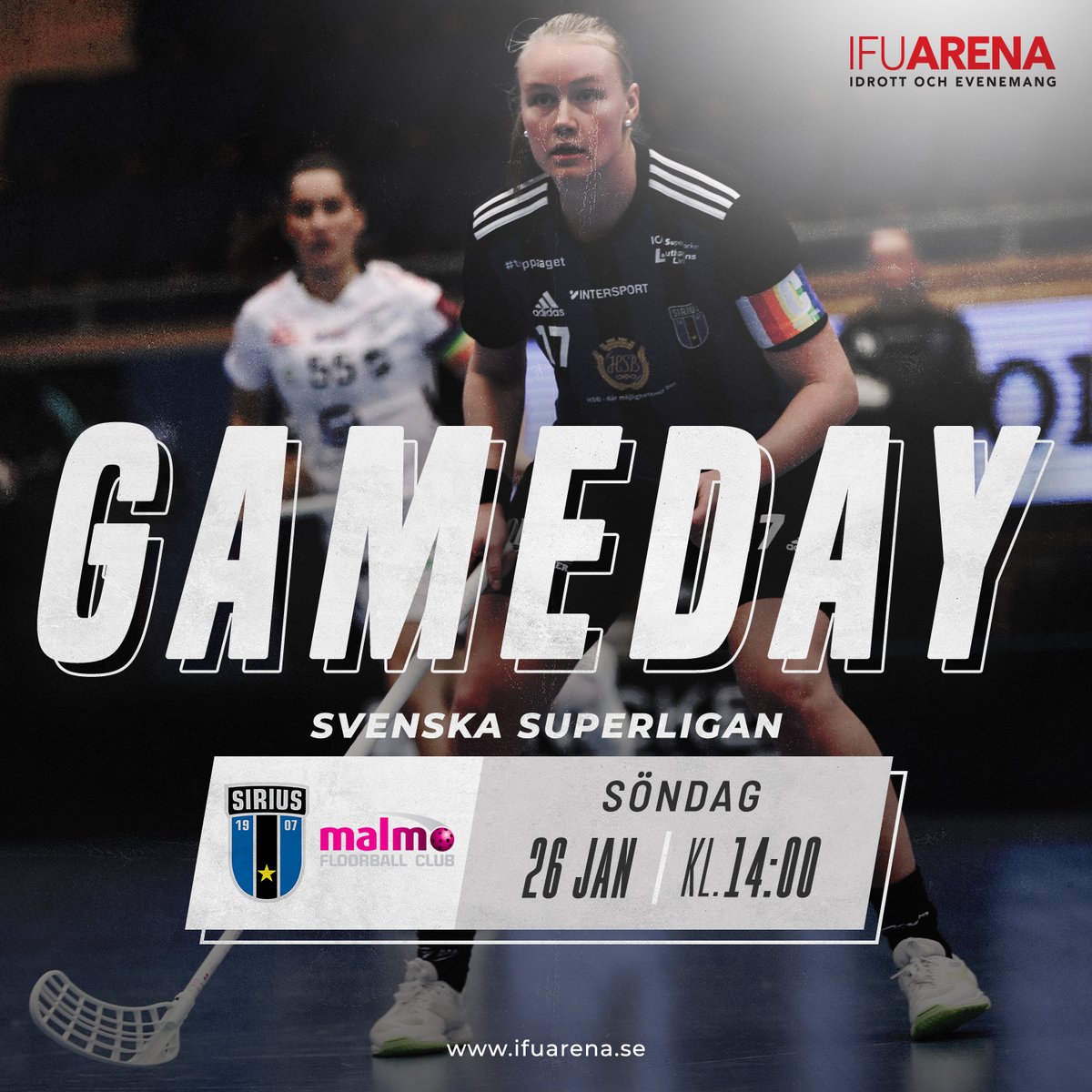 ifuarena's tweet photo. Dags för @siriusinnebandy mot @MalmoFBC! 🔵⚫️😍
Matchen drar igång 14:00, du hittar biljetter och mer på vår hemsida!
#sslse #innebandy #ifuarena
https://t.co/M6PbWk9NbV https://t.co/ibAW0RdXdF