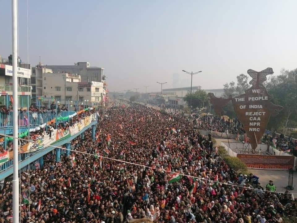 TabbuRao's tweet photo. Protests from Shaheen Bagh all the way down to  Kanya kumari .. 
People continue to speak  up ! 
Republic Day 2020 https://t.co/Ds7iAWtWyx
