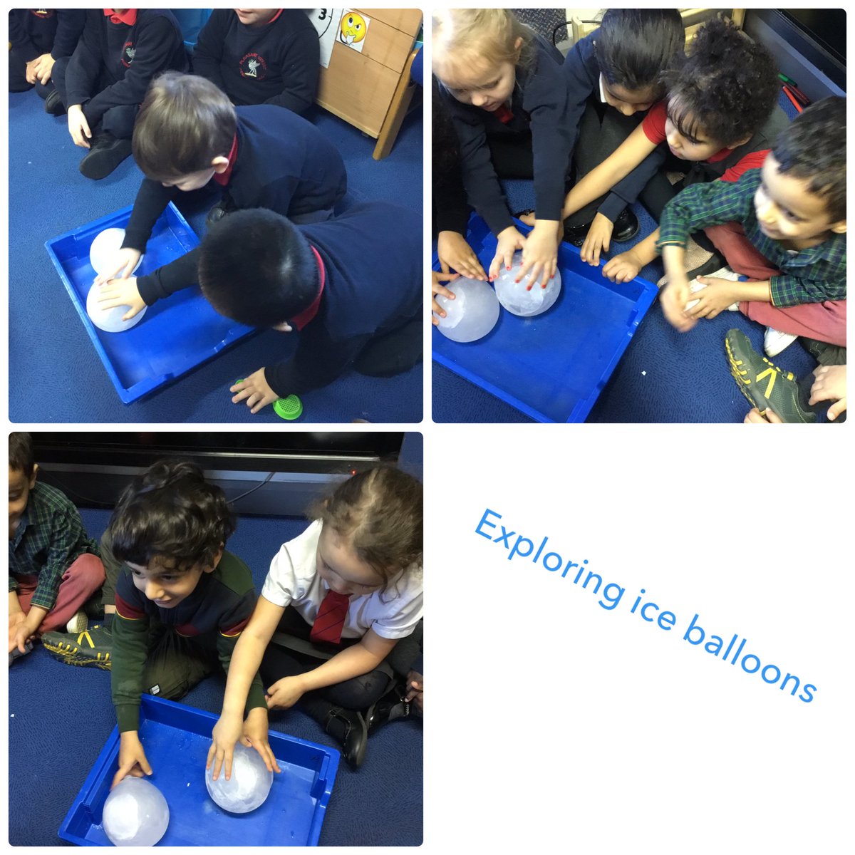 NurseryPleasant's tweet photo. Continuing on our winter theme nursery have been learning about the Artic and Antarctic circles, exploring ice balloons, making penguins ice skate, putting snow balls in numbered cups, crafting polar bear and penguins #PleasantEYFS #pleasantst https://t.co/FygTI3Tf7m
