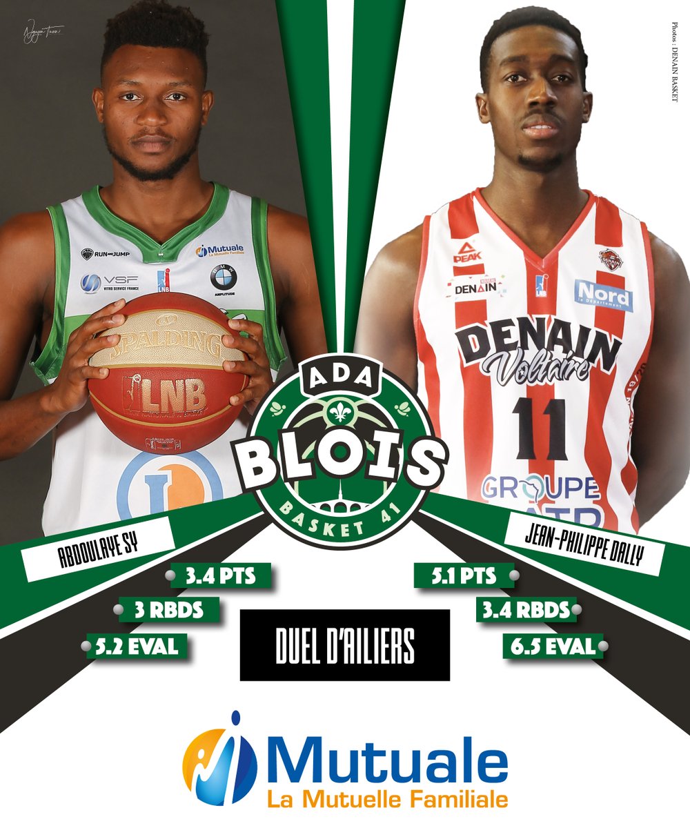 ADABloisBasket's tweet photo. Abdoulaye #Sy et Jean-Philippe #Dally se retrouveront cet après-midi sur le parquet du Jeu de Paume ! 🏀 Lequel de ces 2 jeunes ailiers prendra le dessus ?! 🤔 @DENAIN_VOLTAIRE
#LeDuel #Mutuale https://t.co/6XMO3QAYHM