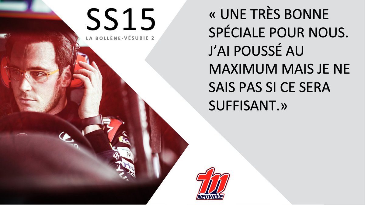 ⏱ SS15 - 11:25.1
🏁 Fastest so far, 1.4s up on #Ogier 

'I had a good stage and I pushed to the maximum. But I don't know if it's enough.'

#RallyMC #WRC #HMSGOfficial