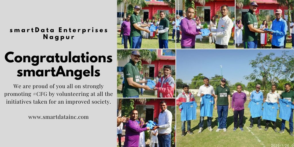 sdeievent's tweet photo. #ManyCongratulations to #smarTians on being titled as the #smartAngels, who had volunteered at all @smartDataIncLtd initiatives with an objective of #givingback to the #society an improved #community and a healthy #environment. #CFG #smartDataNagpur https://t.co/yYaBIyiiMz