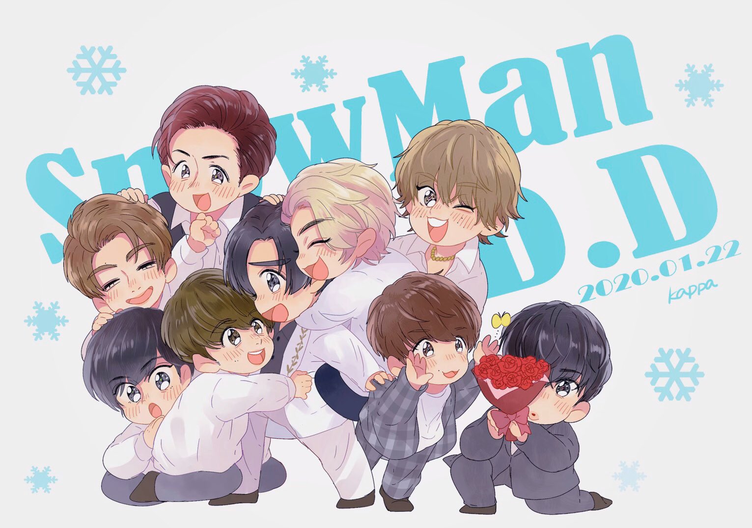 かっぱ 何日も遅れちゃったけど改めてデビューおめでとうございます 何より同じ様に長い道のりを得たスノ担もおめでとうございます 新たなるスタート 生配信楽しかったわもう一回みたい Snowmanデビューおめでとう