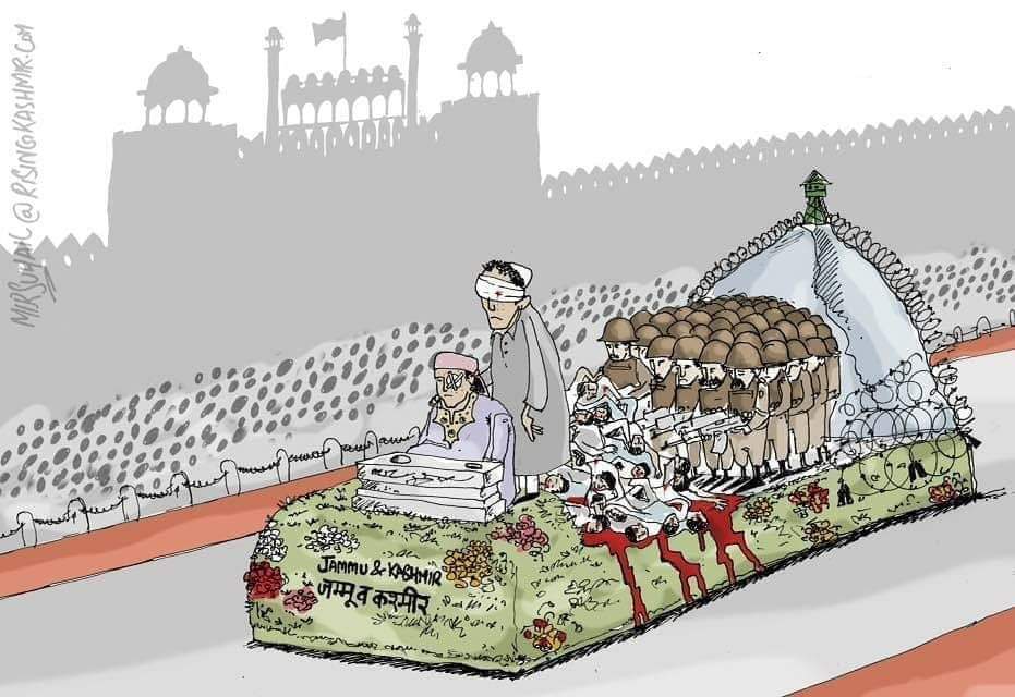 World's "Largest Democracy" celebrating #RepublicDay whereas the sufferings of Muslims of #India are increasing day by day under the rule of BJP/RSS.Meanwhile it's 175 days of lockdown in Kashmir.#BlackDay#RepublicDayIndia#BlackRepublicDay