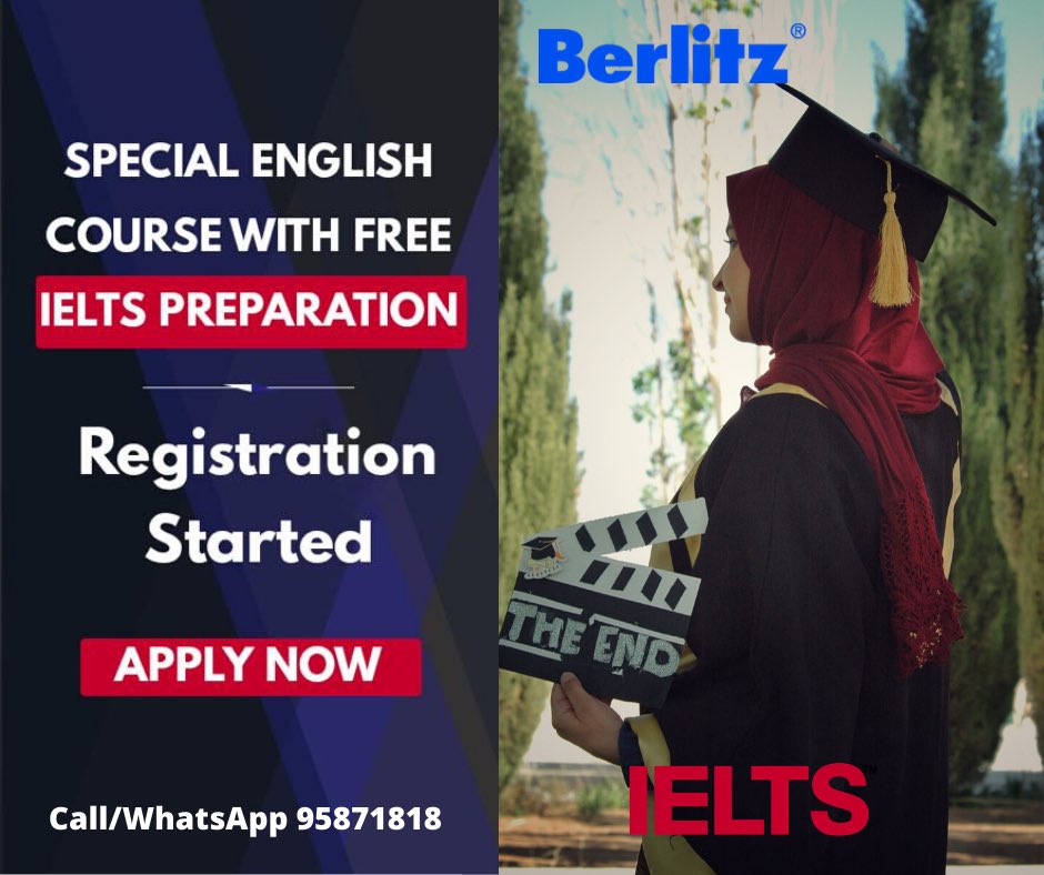BerlitzMuscat's tweet photo. Registration is open now for our Special English Course with FREE IELTS Preparation! Call\whatsapp now at 95871818 

#berlitz #berlitzmuscat #oman #muscat #omanmuscat #سلطنة_عمان #عُمان #قابوس_في_قلوبنا #ايلتس #انجليزي #دورات_تدريبية #سلطنةعُمان https://t.co/gONEdKUTrb
