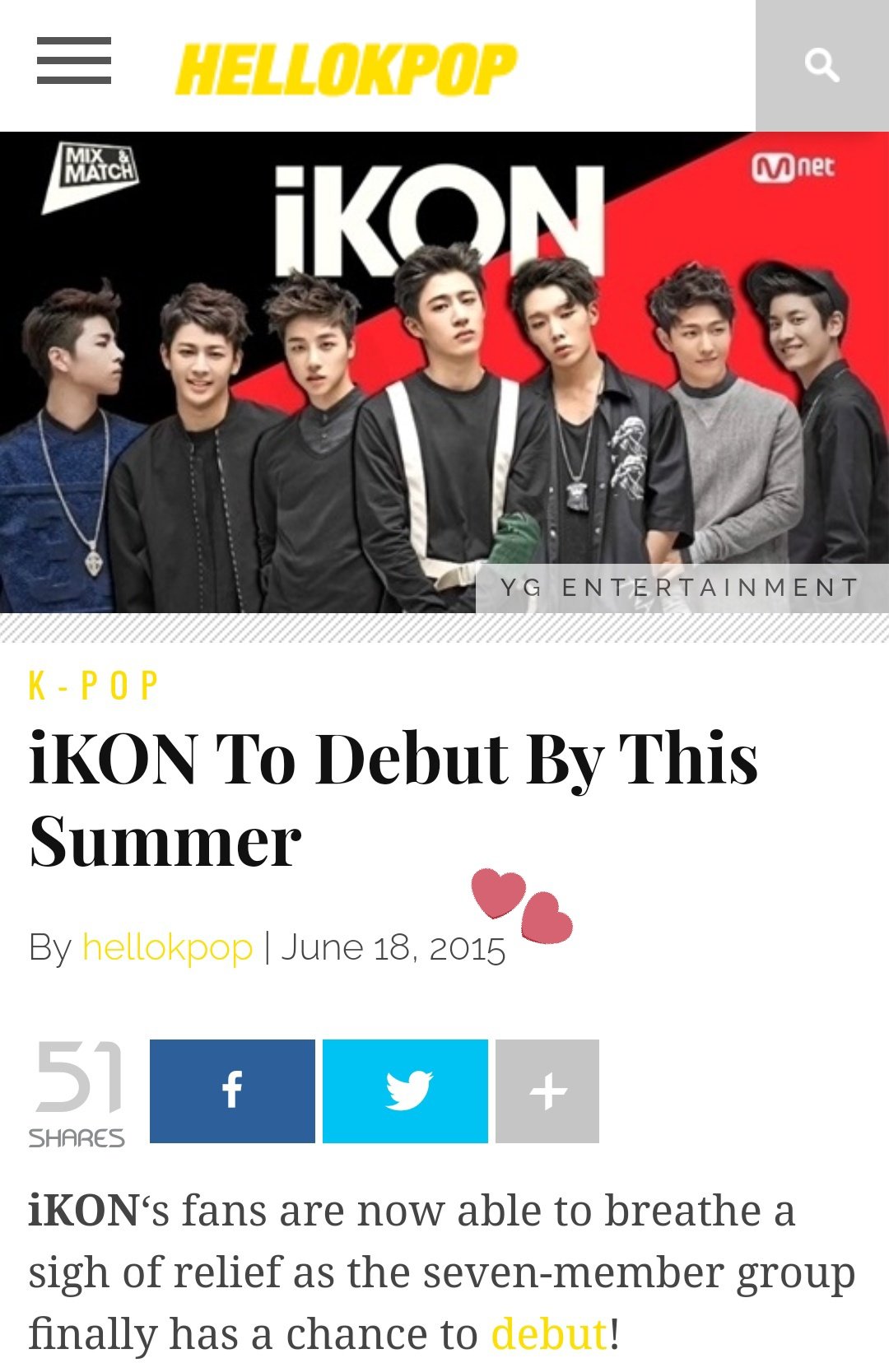 Ikon debut date