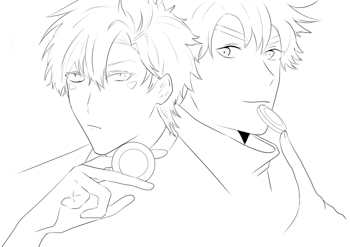 めっちゃ久々に描いた〜！
じょとしざ
色はあとで塗る….