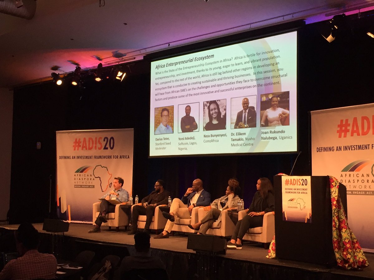 SoftcomXYZ's tweet photo. Yomi Adedeji (@YA070)  speaks on the African Diaspora Network Panel, sharing thoughts on Africa's Entrepreneurial Ecosystem and the very important steps needed to improve Africa's entrepreneurial landscape. https://t.co/osPyqVdYth