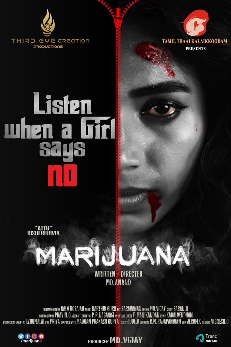 Movieupdates69's tweet photo. "#MARIJUANA" Team wishing #HappyRepublicDay2020
#RishiRithvik's #MarijuanaFirstLook #மரிஜுவானா Directed By @MDAnand15991 Produced by
#MdVijay
@RishiRithvik5 @BarbieParthalom @rosaiahbala @spp_media @PRO_Priya https://t.co/30iTjEpLQE