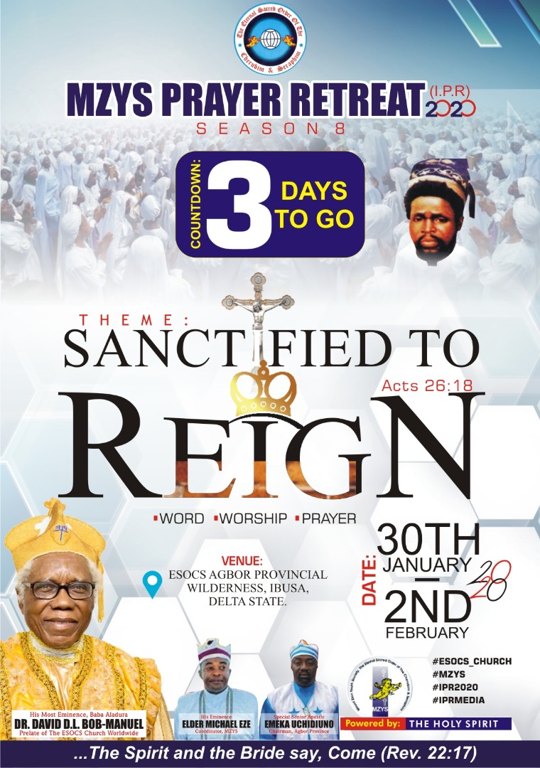 oparasolomon21's tweet photo. It's just three days to go.
There's no better place to be than #IPR2020 of the #ESOCS_CHURCH
Join us.
#ESOCS_CHURCH
#MZYS
#IPR2020
#IPRMEDIA
#ESOCS_CHURCH #ESOCS_CHURCH
#MZYS
#IPR2020
#IPRMEDIA
#MZYS
#IPR2020
#IPRMEDIA https://t.co/VhshiHC83O