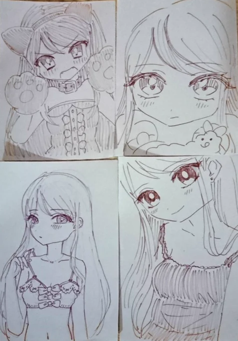 茶色ペン紫吹 