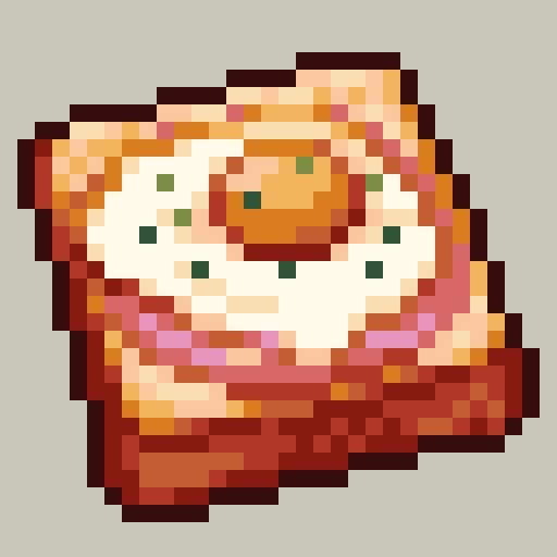 食べ物ドット絵初心者なので目玉焼きトースト描くのtwitterイラスト検索結果