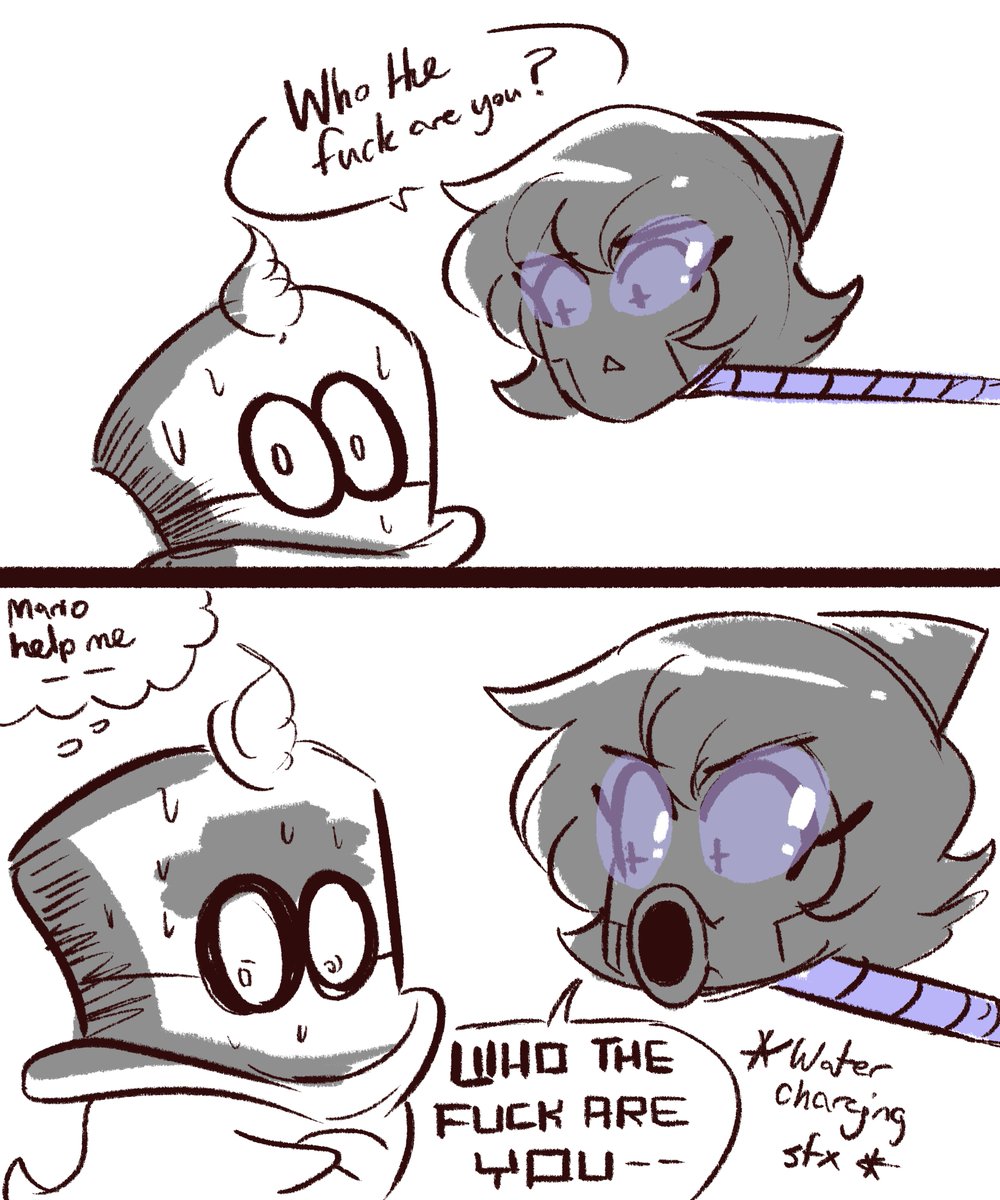 The stream was so cursed we ended up making a cute little FLUDD gijinka