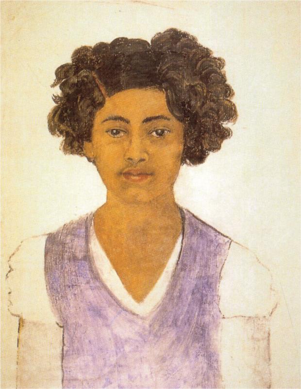 womensart1's tweet photo. Frida Kahlo, one of her first Self Portraits, 1922 (painted at age 15) #womensart https://t.co/2pMmxcTI7r