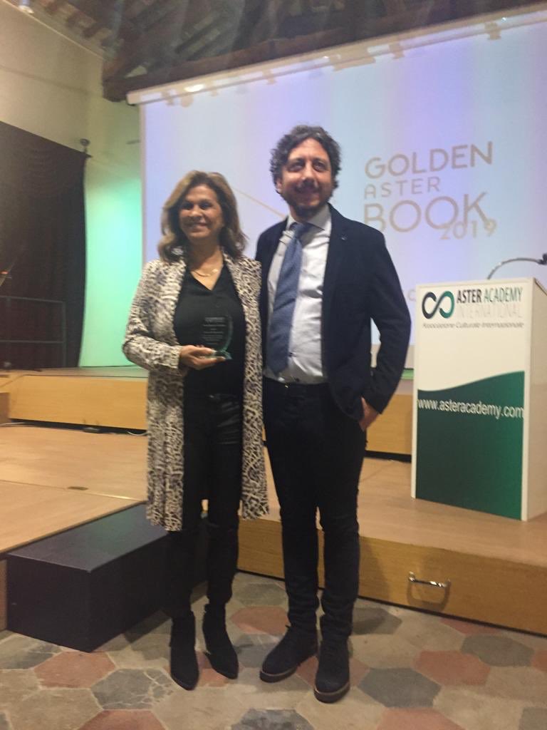 #GoldenBook Premio speciale al #CentroAltiStudiAverroé per la promozione di dialogo e cooperazione in ambito sociale e culturale. Grazie al #Presidente di <a href="/AcademyAster/">AsterAcademy</a> #AlessioFollieri