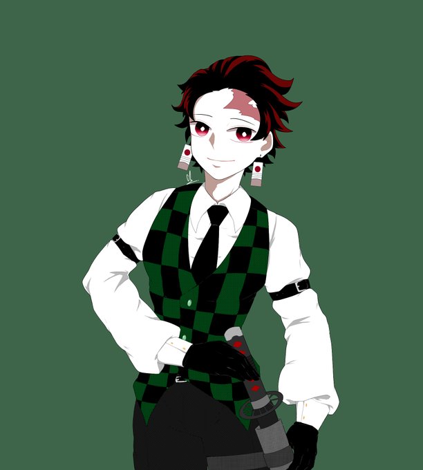 クレン🍡さんがTwitterに投稿した竈門炭治郎(鬼滅の刃)のイラスト。