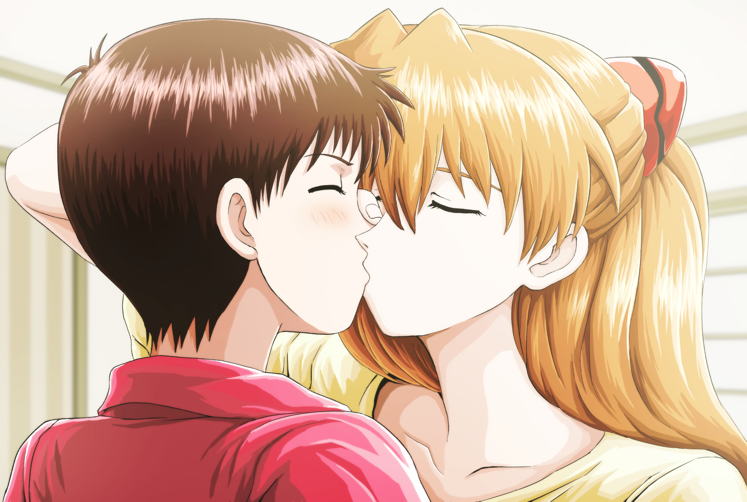 アスカ シンジ キス - Porn comic, Rule 34 comic, Cartoon porn comic - i-v.tv