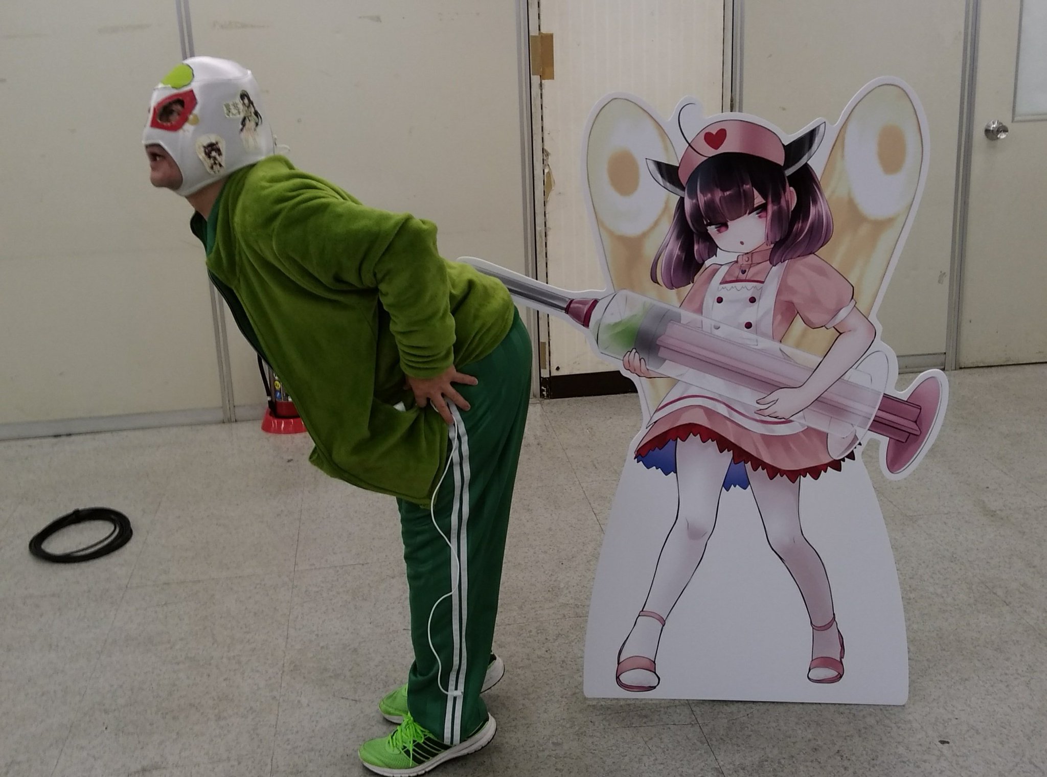 くりお ズンダーマスク どこが悪いんですか 頭ですね お注射いっときますね