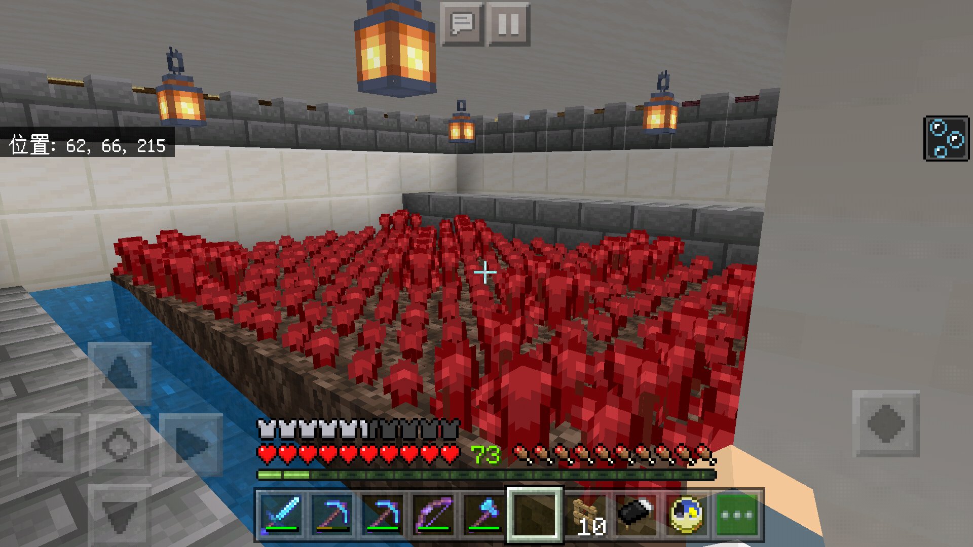 Rila きのこ島に道を繋げる過程でたくさんネザー 水晶が取れたのでポーション研究所的なものを完成させました ӧｖӧ 奥でネザーウォート栽培出来ます Minecraft マイクラ ポーション