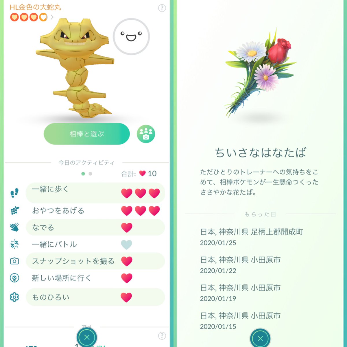 小野沢裕貴 A Twitter たくさん作ってくれる ポケモンgo ハガネール 色違い 相棒ポケモン 相棒と冒険